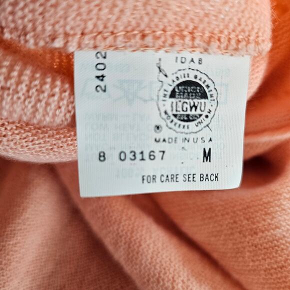 Vintage Arnie Cardigan Womens XL Pink 70s Preppy Rockabilly Cottage Academia - Picture 9 of 10